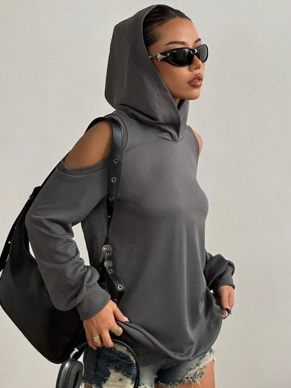CLARA OFF-SHOULDER HOODIE
