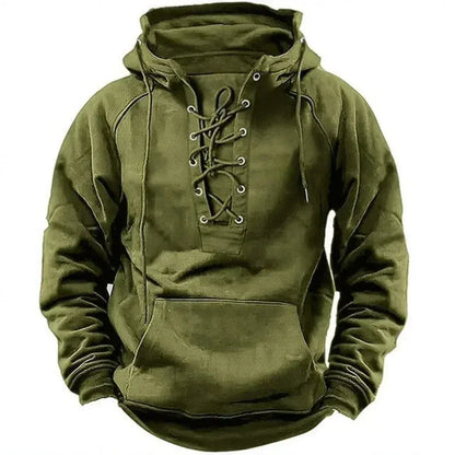 SKAR VIKING LACE-UP HOODIE
