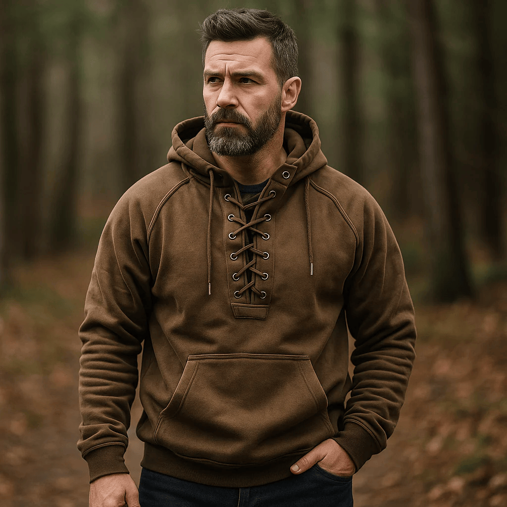SKAR VIKING LACE-UP HOODIE