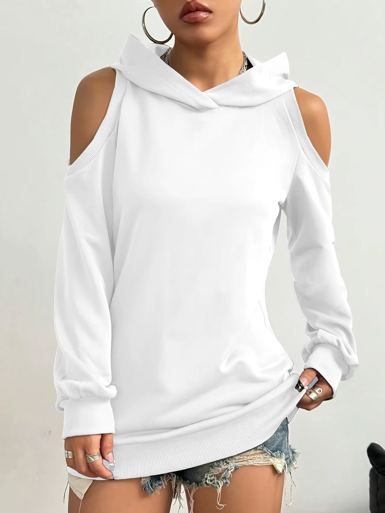CLARA OFF-SHOULDER HOODIE
